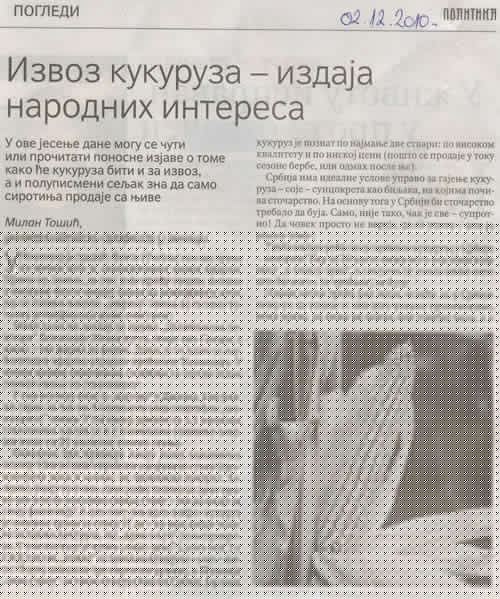 Izvoz kukuruza
